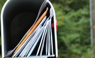 envelopes in a mailbox