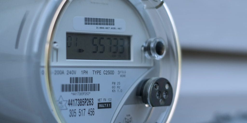 Net Metering close up of utility meter